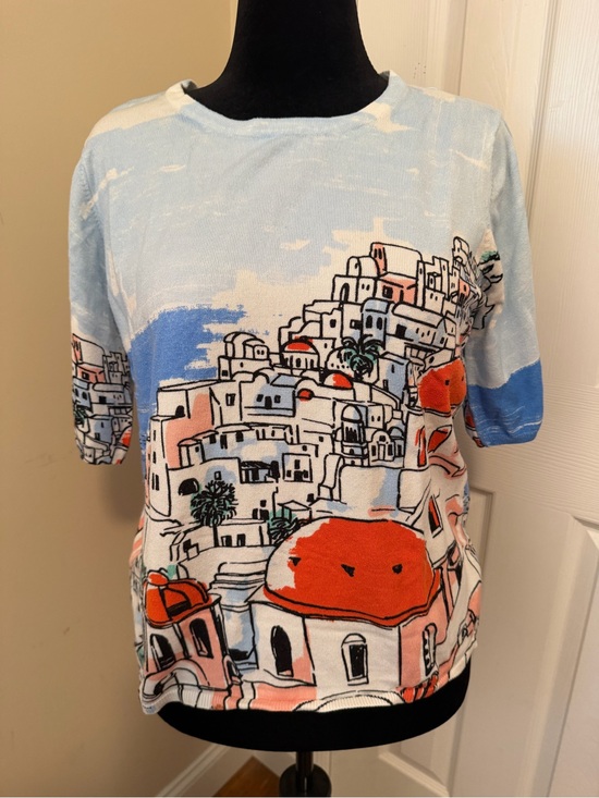 Joseph A Sweaters - Joseph A Multi Color Santorini Light Weight Short Sleeve Sweater  Size S